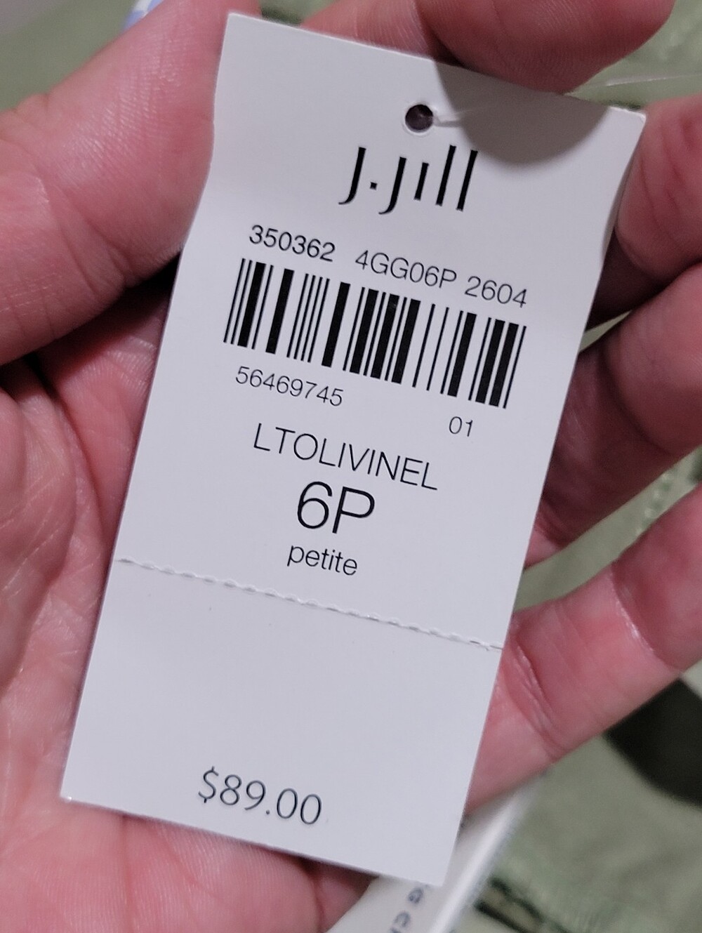 J. Jill High-Rise Straight Leg Crop Light Olivine Size 6 NWT Stretch 14×23 - Picture 12 of 16